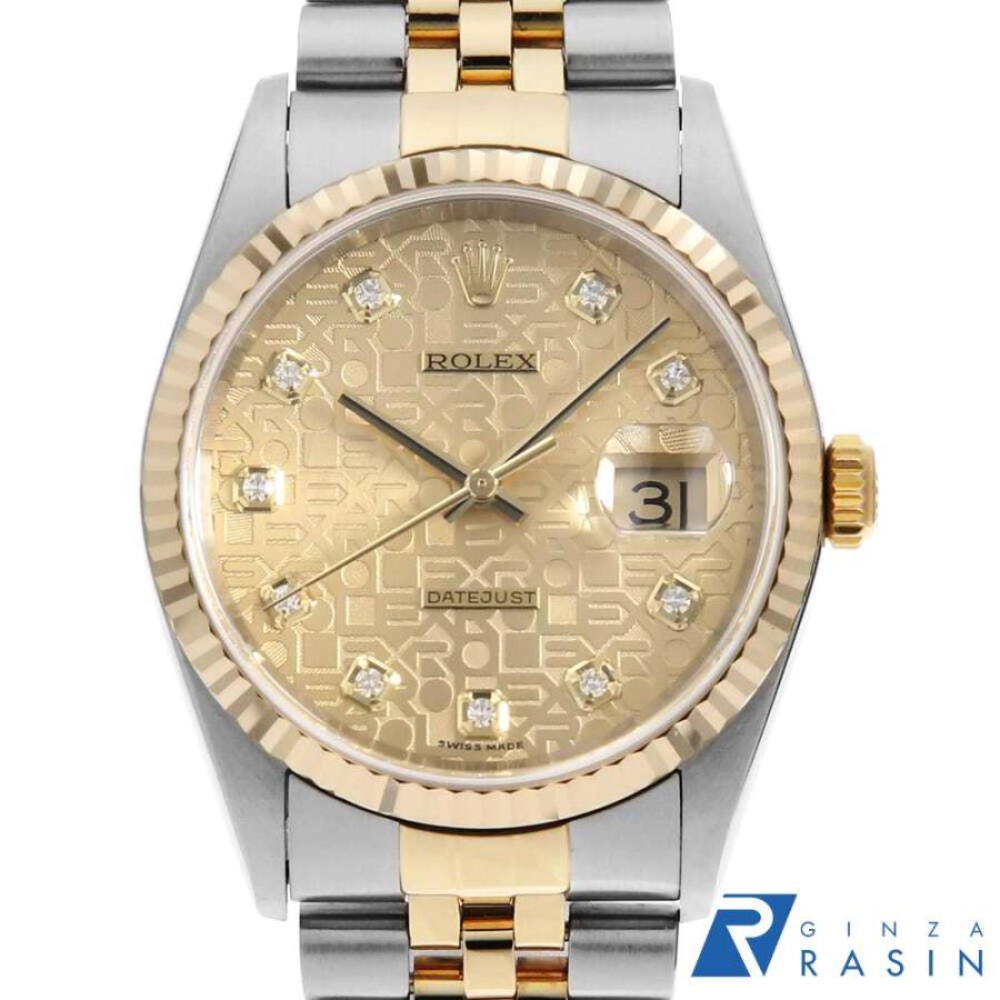 カタログギフトも ロレックス 60回払いまで無金利 デイトジャスト 腕時計 メンズ 中古 T番 シャンパン彫りコンピューター g 10pダイヤ 腕時計 Garces Org