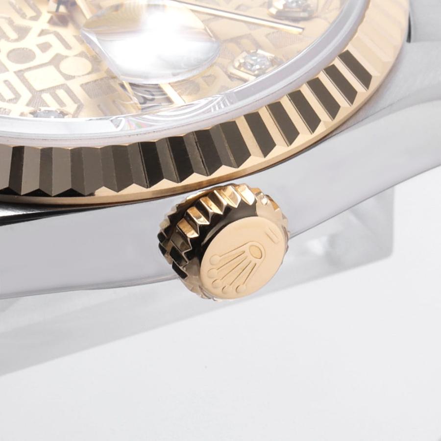 ROLEX ロレックス デイトジャスト 10Pダイヤ 16233G シャンパン 彫り 