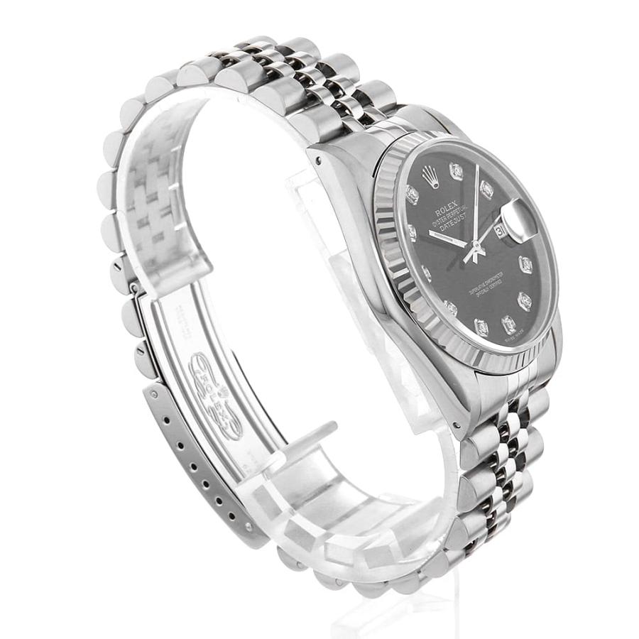 ROLEX（ロレックス） デイトジャスト 10Pダイヤ 16234G ブラック S番