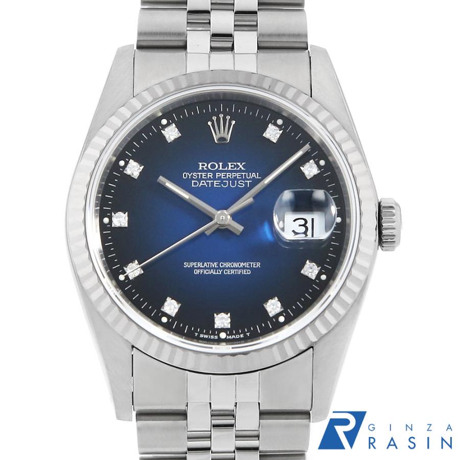 ROLEX ロレックス デイトジャスト 10Pダイヤ 16234G ブルー ROLEX ロレックス デイトジャスト 10Pダイヤ 16234G ブルー