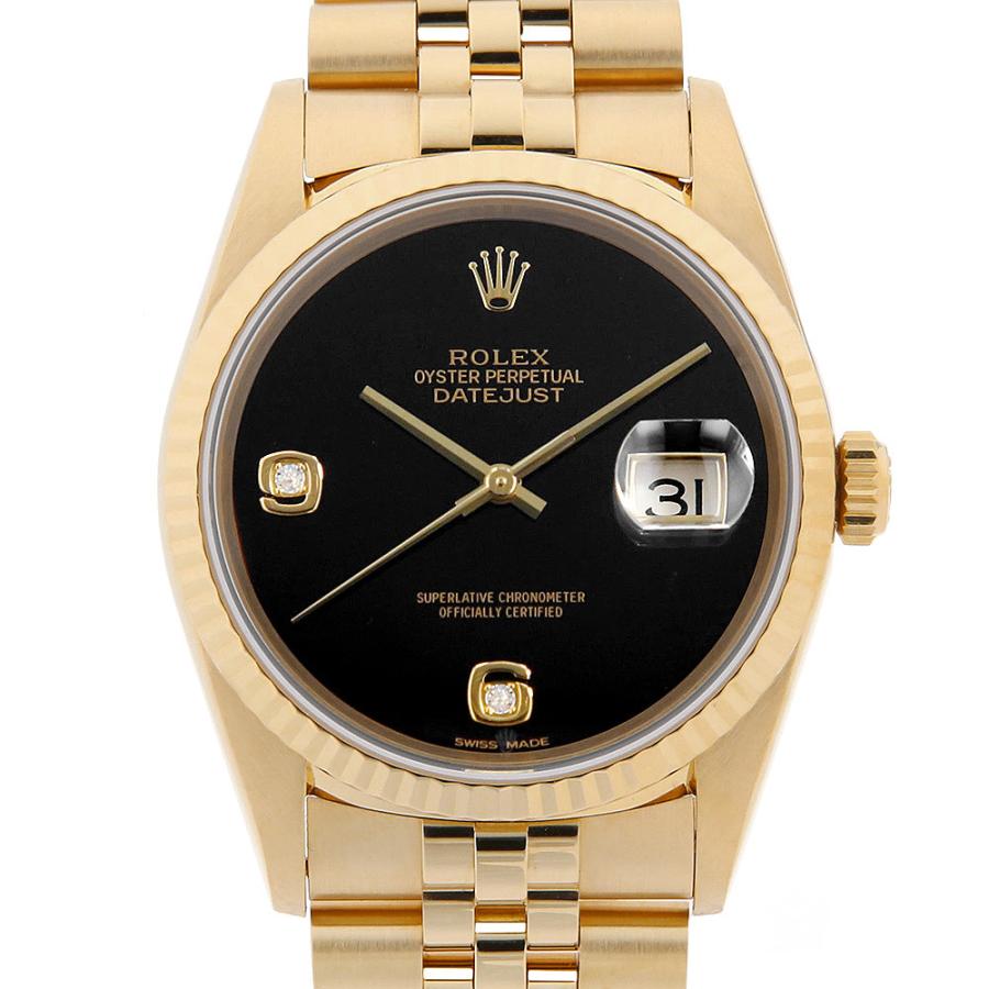 【閲覧数325】国鉄 ジャンバー 使用少 着用可能 ROLEX（ロレックス） デイトジャスト 16238 2BR オニキス Y番 中古