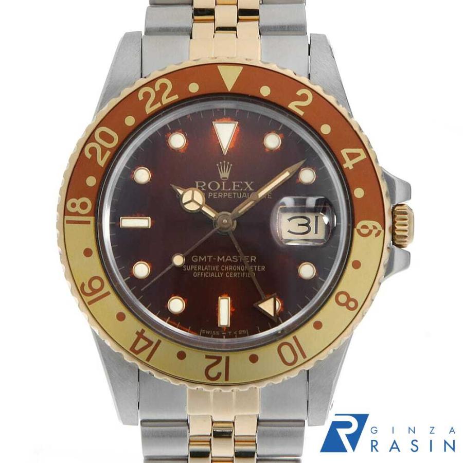 ランチェッテイ　腕時計 ROLEX ロレックス GMTマスター 16753 ブラウン トロピカル