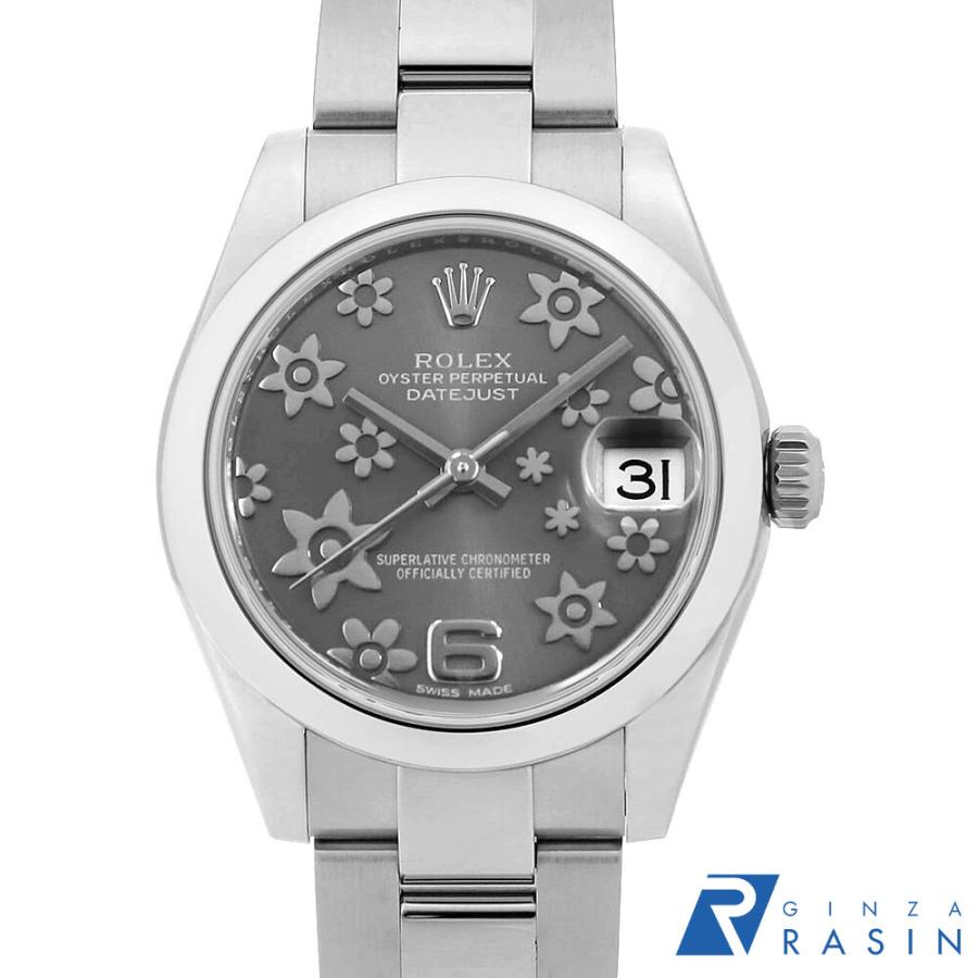 ROLEX ロレックス デイトジャスト 178240 グレー フラワー 6アラビア 3  