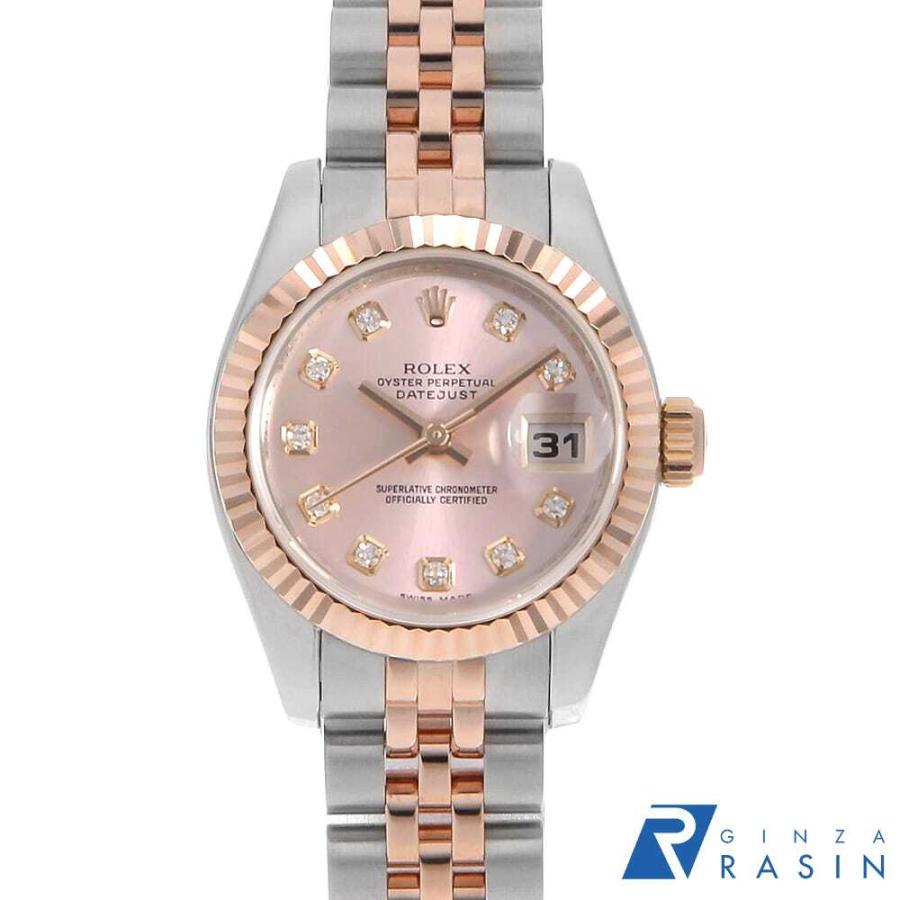 ROLEX ロレックス デイトジャスト 10Ｐダイヤ レディース 腕時計 ROLEX（ロレックス） デイトジャスト 10Pダイヤ 179171G ピンク Z番