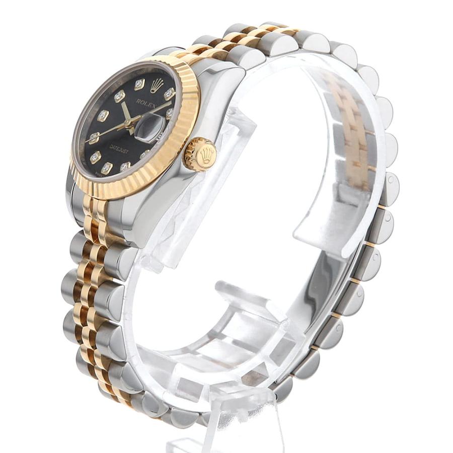 ROLEX（ロレックス） デイトジャスト 10Pダイヤ 179173G ブラック 彫り