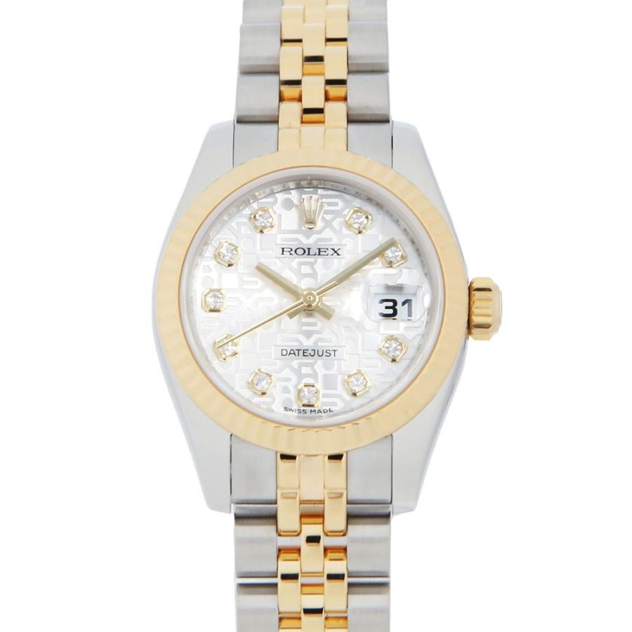 ROLEX ロレックス デイトジャスト 10Pダイヤ 179173G シルバー 彫り  