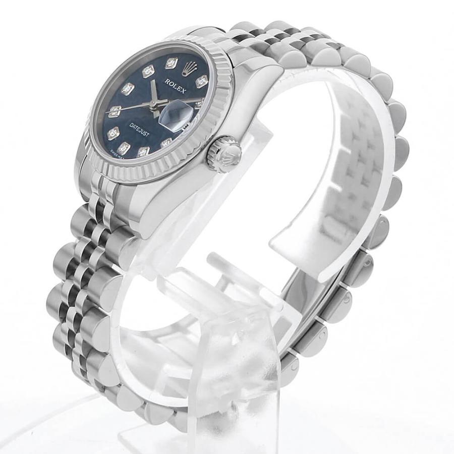 ROLEX（ロレックス） デイトジャスト 10Pダイヤ 179174G ブルー 彫り