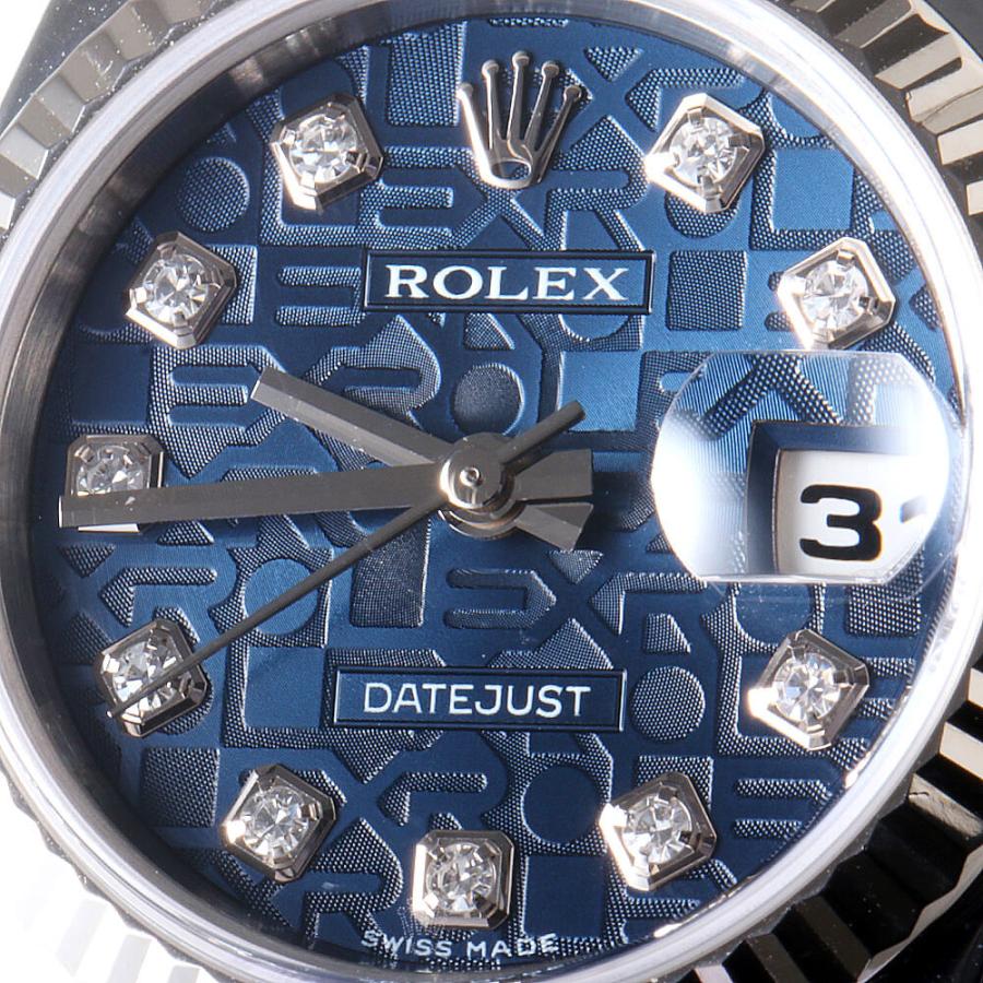 ROLEX（ロレックス） デイトジャスト 10Pダイヤ 179174G ブルー 彫り