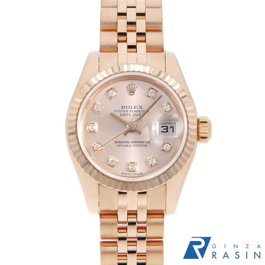 中古 ロレックス ROLEX 179175G Y番(2002年頃製造) ピンク /ダイヤモンド レディース 腕時計 ロレックス デイトジャスト 179175G ピンク/ダイヤモンド レディース