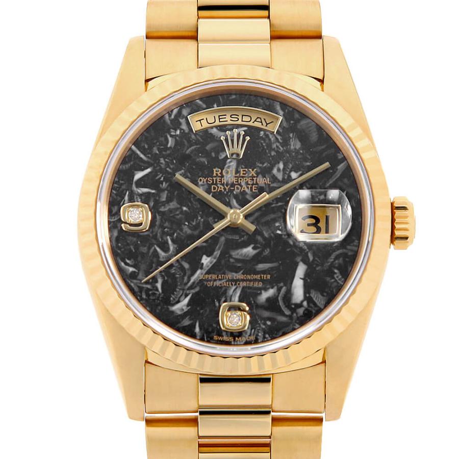 ROLEX ロレックス デイデイト 2Pダイヤ 18238 2BR ブラック