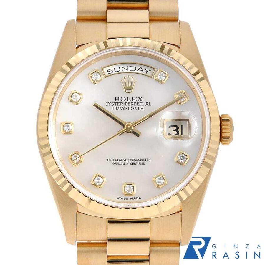 ROLEX（ロレックス） デイデイト 10Pダイヤ 18238NG ホワイトシェル S