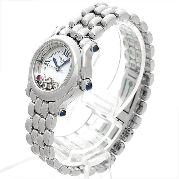 中古 ショパール Chopard 27/8250-23 ホワイト /ダイヤモンド レディース 腕時計 中古)CHOPARD ショパール ハッピースポーツ 27/8250-23（商品ID
