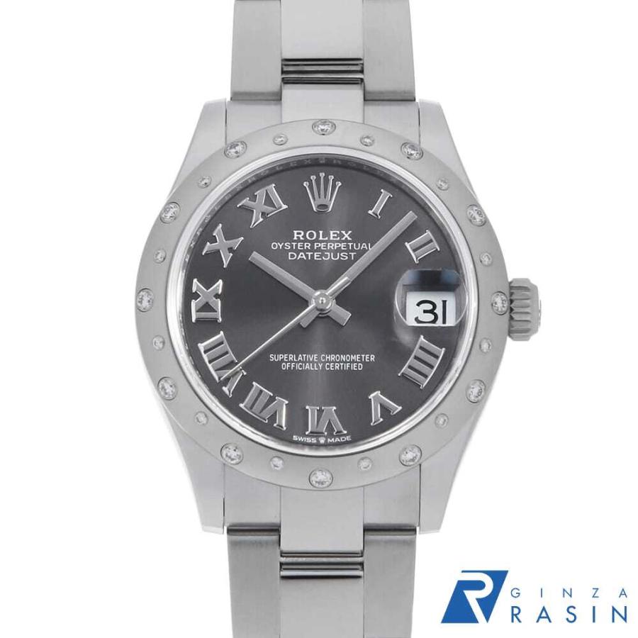 中古 ロレックス ROLEX 278344RBR ランダムシリアル オーベルジーヌ /ダイヤモンド ユニセックス 腕時計 ロレックス デイトジャスト 31 278344RBR オーベルジーヌ/ダイヤモンド