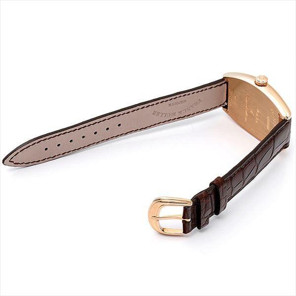トノーカーベックス2852サイズ　ブラウンレザーベルト ステッチ入り FRANCK MULLER（フランクミュラー） トノーカーベックス 2852 S6 5N