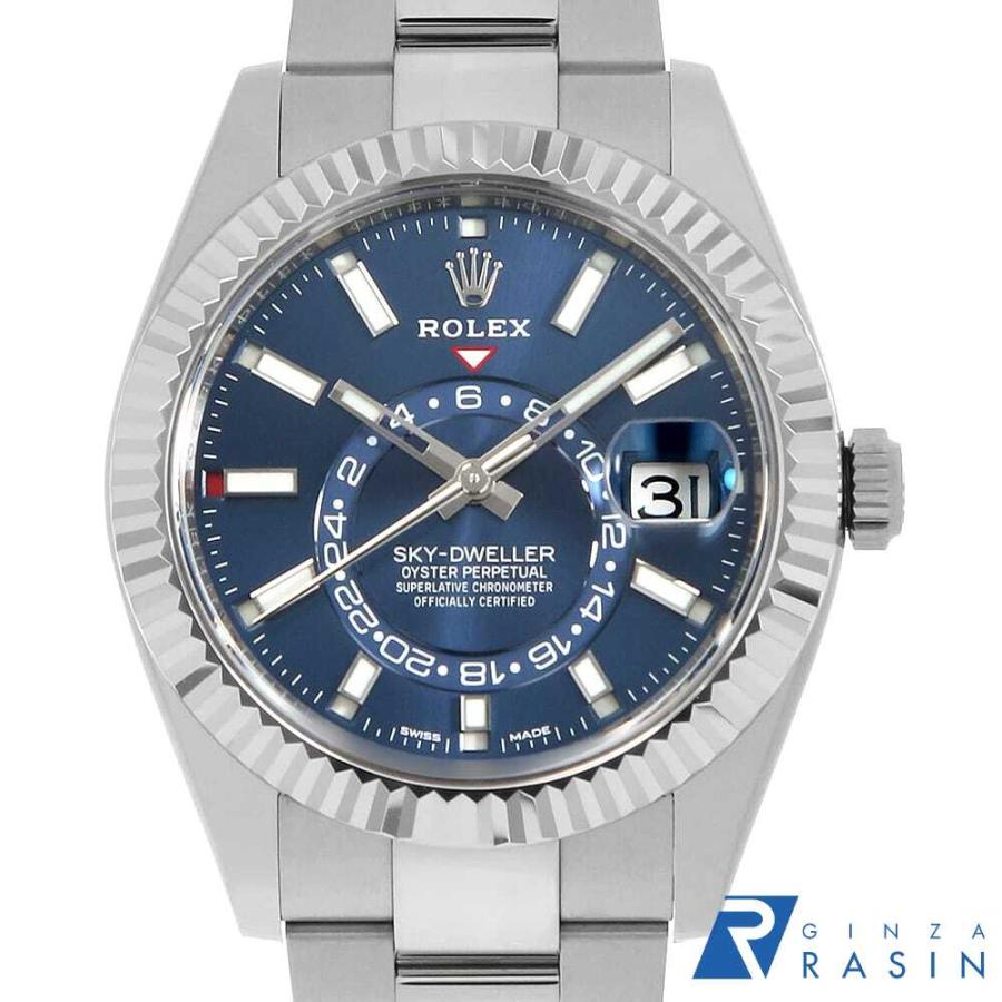 1年前水準に対して25万円の上昇、スカイドゥエラー326934青文字盤