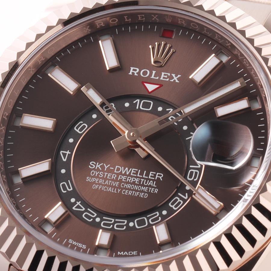 ロレックス スカイドゥエラー　 326935 チョコレートブラウン  3列 オイスターブレス ランダム番 中古 メンズ 腕時計｜ginzarasin｜06