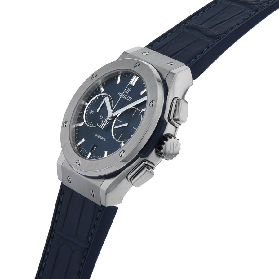 ウブロ クラシックフュージョン クロノグラフ チタニウム ブルー 521.NX.7170.LR 中古 メンズ 腕時計　｜ginzarasin｜02