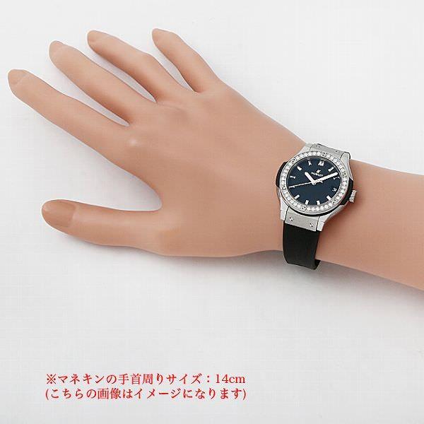 HUBLOT ウブロ 581.NX.1171.RX クラシックフュージョン チタニウム 腕時計 チタニウム ラバーx革 レディース [中古] HUBLOT ウブロ 581.NX.1171.RX クラシックフュージョン チタニウム