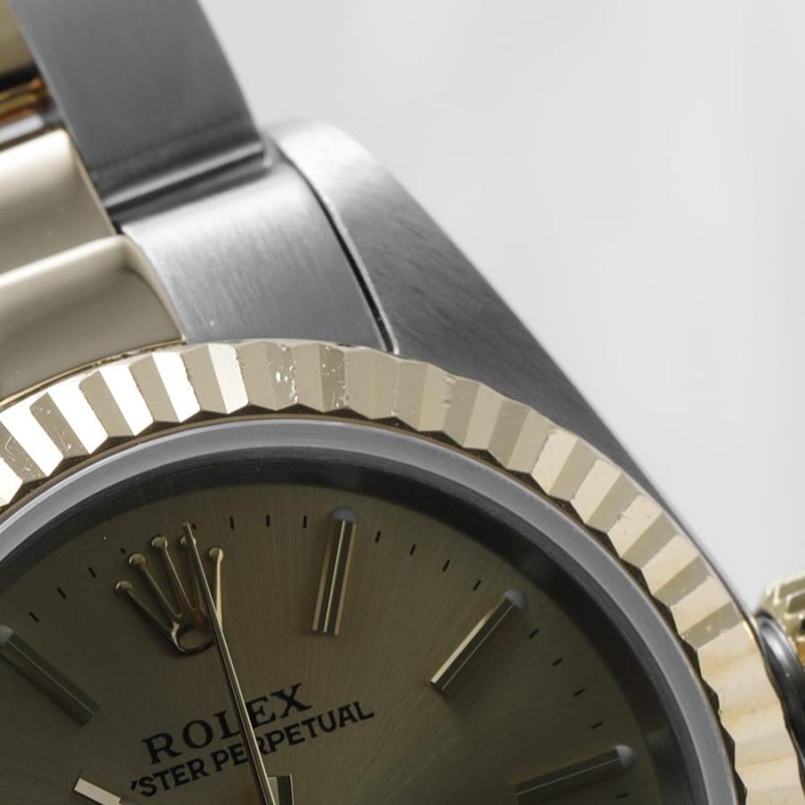 プーさん ロレックス 90年製 67193 保証書 新品の文字盤針付き ROLEX（ロレックス） オイスターパーペチュアル 67193 シャンパン バー