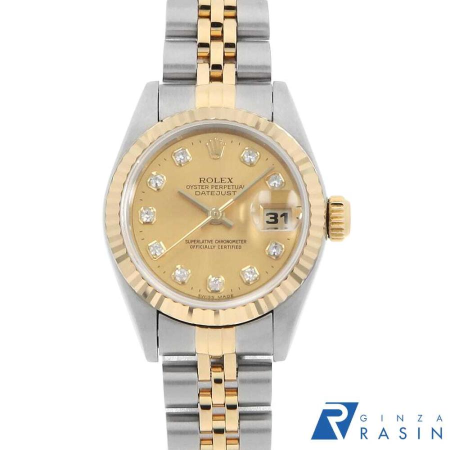 ROLEX（ロレックス） デイトジャスト 10Pダイヤ 69173G シャンパン T番
