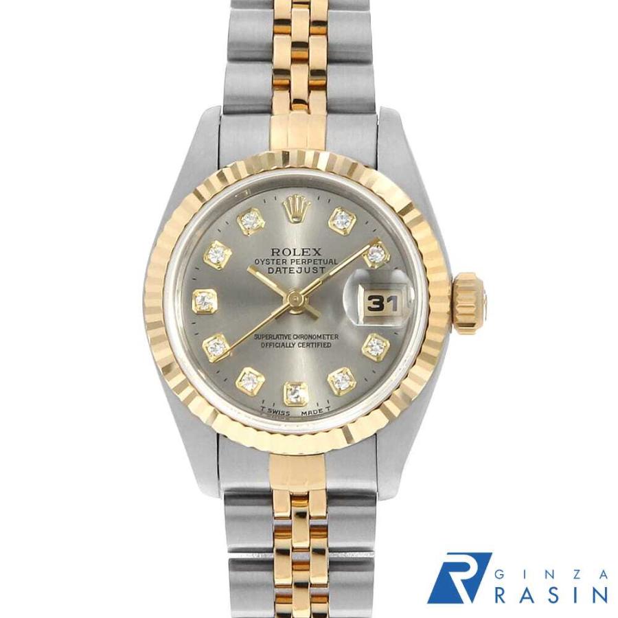 ROLEX（ロレックス） デイトジャスト 10Pダイヤ 69173G グレー W番
