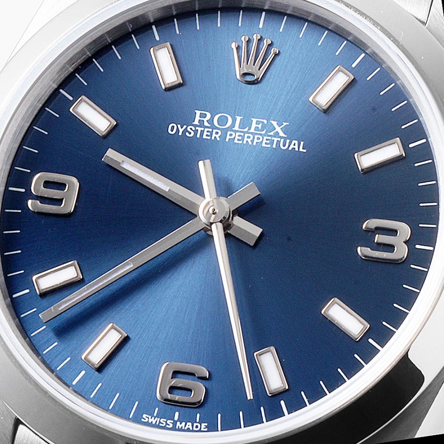 ロレックス オイスターパーペチュアル 77080 ブルー 369ホワイトバー F番 中古 ボーイズ(ユニセックス) 腕時計｜ginzarasin｜06