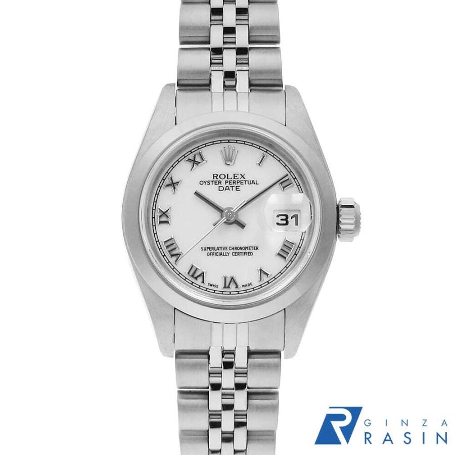 ROLEX（ロレックス） オイスターパーペチュアル デイト 79160 ホワイト ローマ F番 中古 レディース 腕時計 : GINZA ...