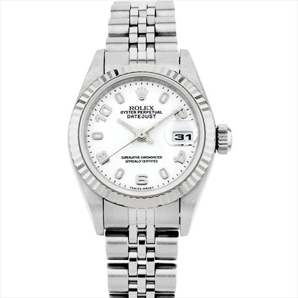 最高の品質 デイトジャスト ロレックス 60回払いまで無金利 79174 腕時計 レディース 中古 Y番 ホワイト/飛びアラビア 腕時計