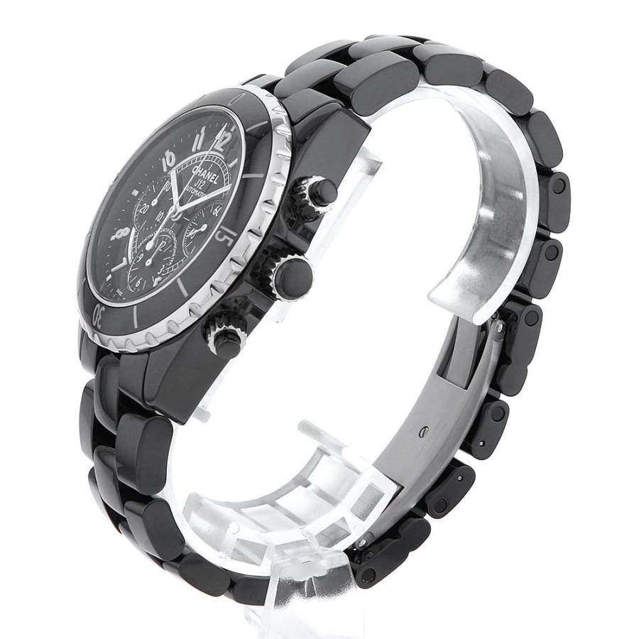 極美品　H0940 CHANEL 自動巻き クロノグラフ 時計 黒 新品)CHANEL シャネル J12 クロノグラフ H0940 ブラック