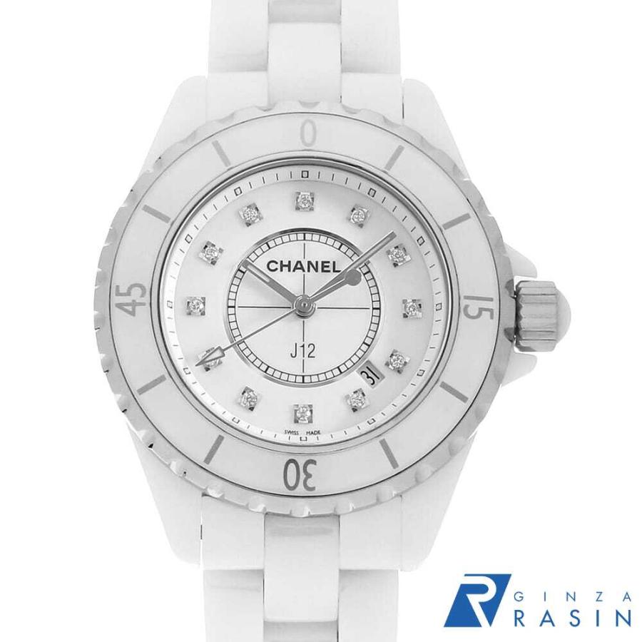 CHANEL シャネル J12 白セラミック H1628 中古 レディース 腕時計  