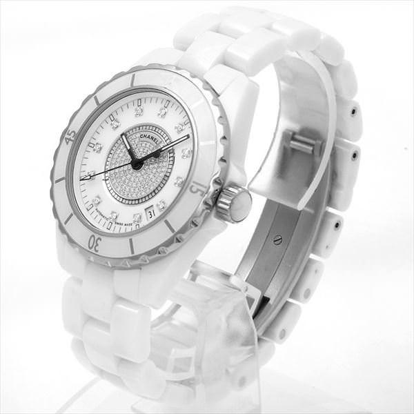 J12 シャネル 白セラミック 12Pダイヤ センターパヴェ H1759