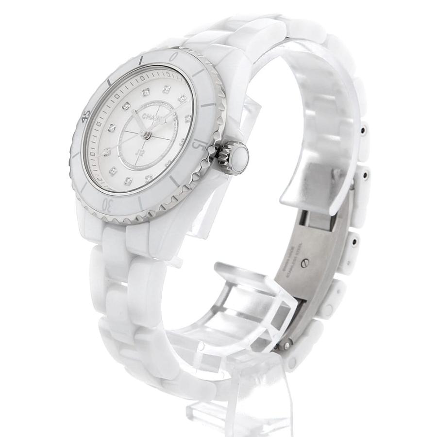 CHANEL（シャネル） J12 白セラミック 12Pダイヤ H5704 中古