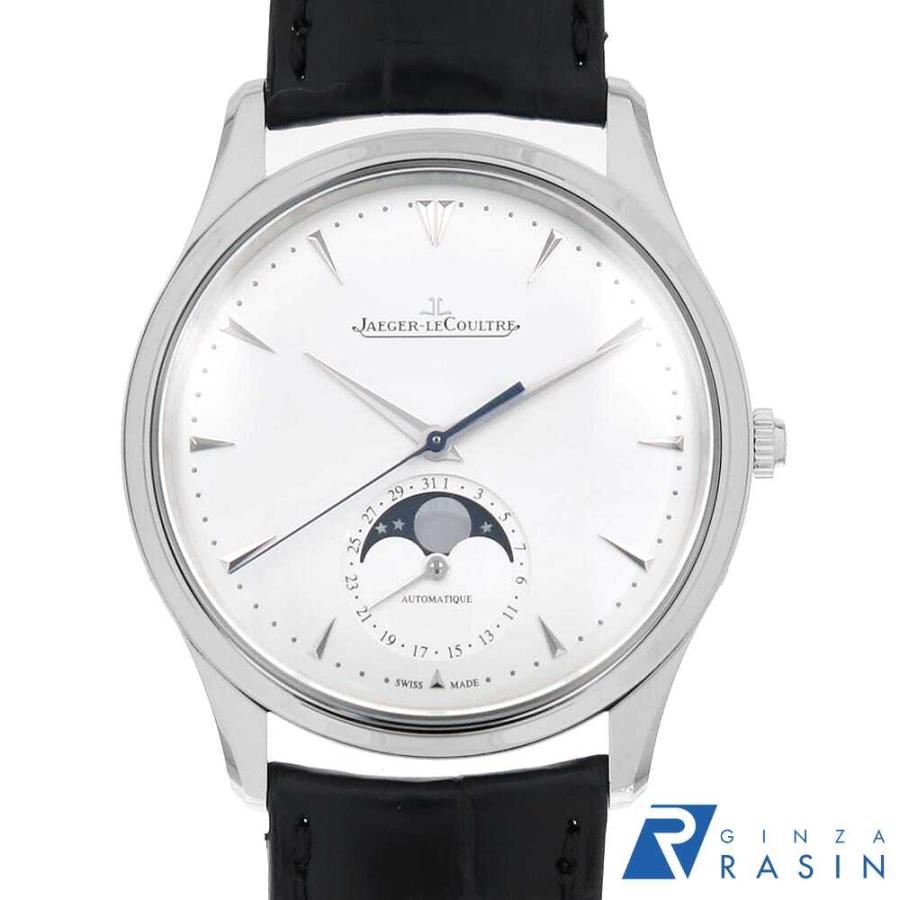 ジャガールクルト JAEGER LECOULTRE Q1368420 マスターウルトラスリム ムーン 腕時計 シルバー文字盤 デイト ムーンフェイズ  メンズ【中古】 JAEGER-LECOULTRE（ジャガー・ルクルト） マスターウルトラスリム