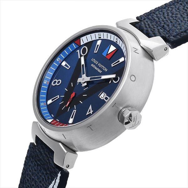 LOUIS VUITTON ルイヴィトン タンブール ブルー スモールセコンド