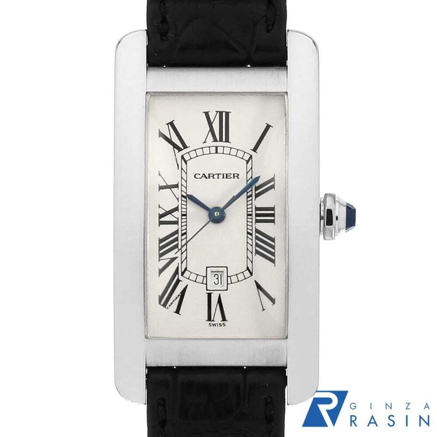 カルティエ タンクアメリカン MM W2603656 ボーイズ(ユニセックス) 中古 腕時計 Cartier（カルティエ） タンクアメリカン MM W2603656 中古 ボーイズ