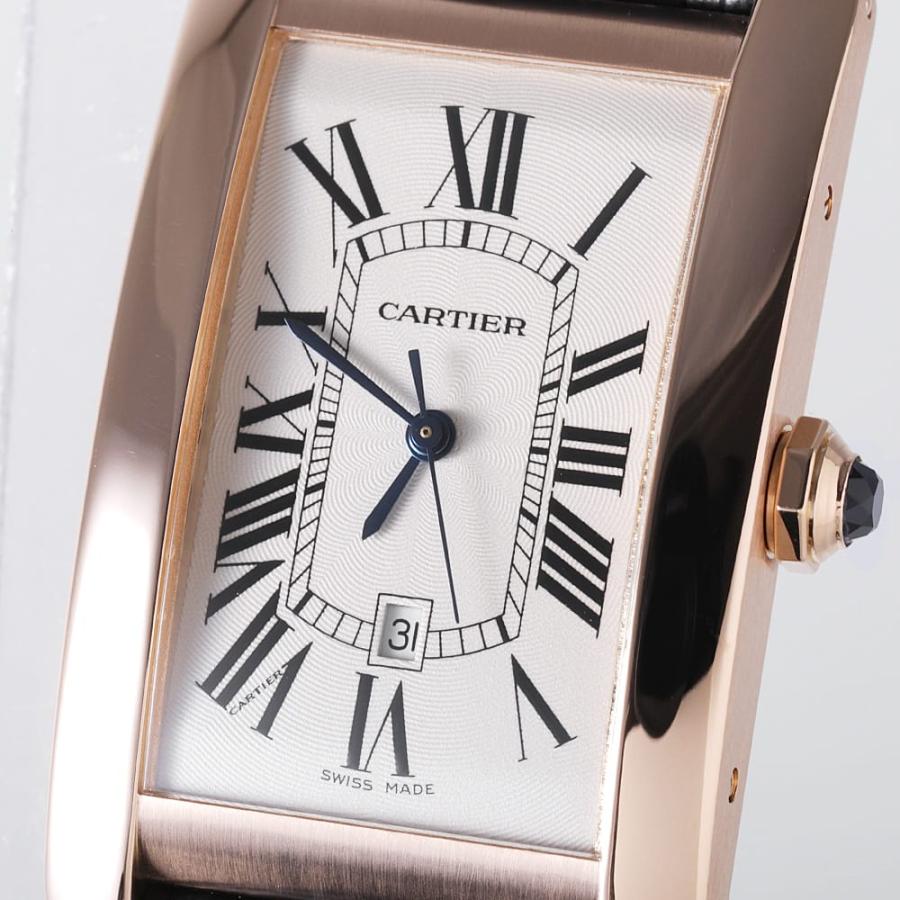 Cartier クォーツ時計 バーガンディ レザー Cartier クォーツ時計 バーガンディ レザー カルティエから