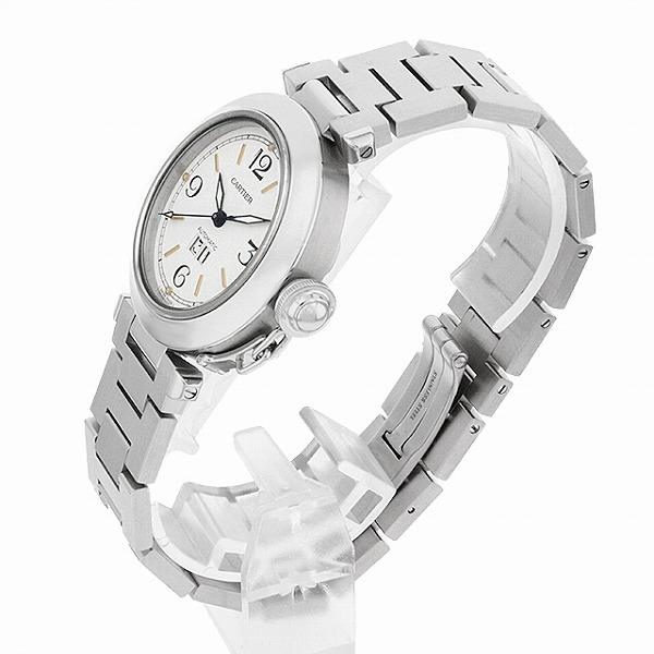 Cartier パシャC ビックデイト W31055M7 自動巻き時計 シルバー PASHA DE CARTIER カルティエ パシャC ビッグデイト W31055M7