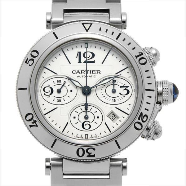 カルティエ パシャシータイマークロノ 42mm W31089M7 メンズ 腕時計【Aランク】【中古】 Cartier（カルティエ） パシャ シータイマー クロノグラフ W31089M7
