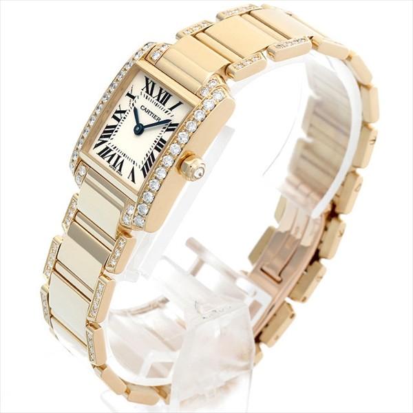 CARTIER カルティエ タンクフランセーズ SM WE1001RC サイドダイヤ ブレスハーフダイヤ【中古】 Cartier（カルティエ） タンクフランセーズ SM サイドダイヤ ブレス