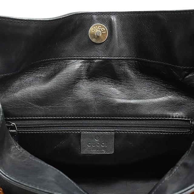 【中古】 GUCCI グッチ ホーボー バンブー/レザー ブラック 黒 2way ショルダーバッグ 値下げ｜ginzaxiaoma｜05