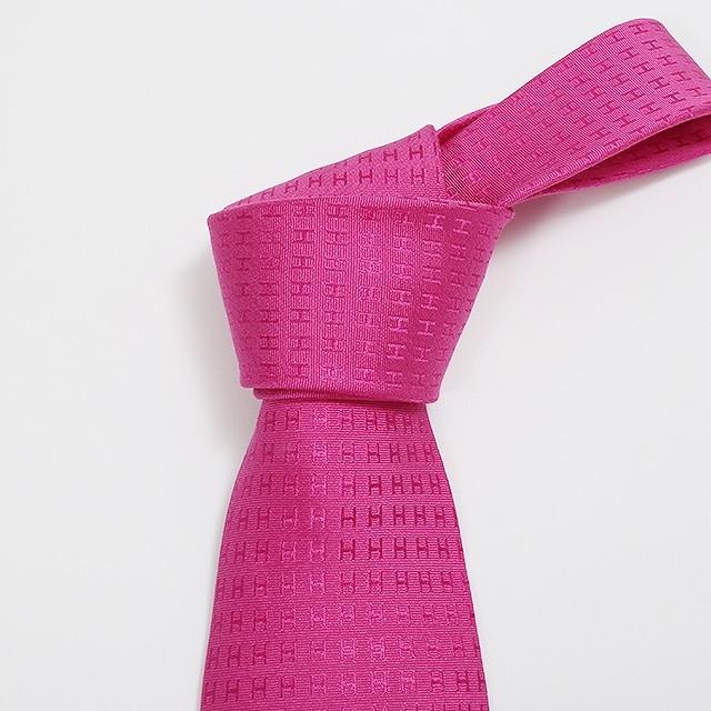 高い素材 新品 Hermes エルメス H柄ネクタイ シルク Fuchsia Calir ネクタイ Mns コンビニ受取対応商品 Www Kingfishswimming Com