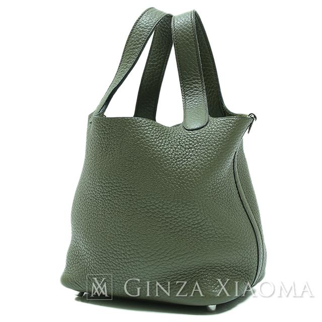 中古a 美品 Hermes エルメス ピコタンロック Pm トリヨン オリーブ シルバー金具 L刻印 ハンドバッグ 銀座のエルメス専門店ginza Xiaoma 通販 Yahoo ショッピング