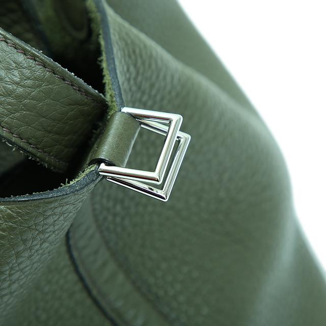 中古a 美品 Hermes エルメス ピコタンロック Pm トリヨン オリーブ シルバー金具 L刻印 ハンドバッグ 銀座のエルメス専門店ginza Xiaoma 通販 Yahoo ショッピング
