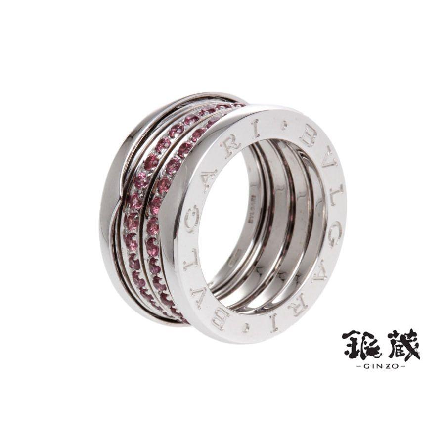 ブルガリ BVLGARI B-ZEROリング WG ロードドライトガーネット 12.5g #49 中古　｜ginzo1116