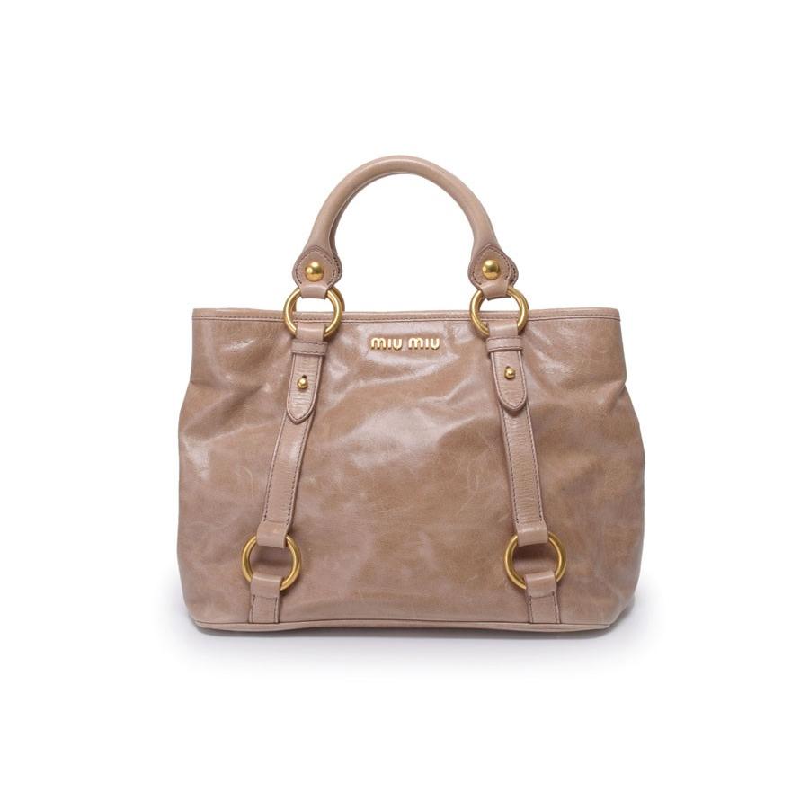 【2018A/W新作★送料無料】 ミュウミュウ・MIUMIU 2WAYハンドバッグ カーフ ベージュ()◇, ナカシベツチョウ 9eb0cef7