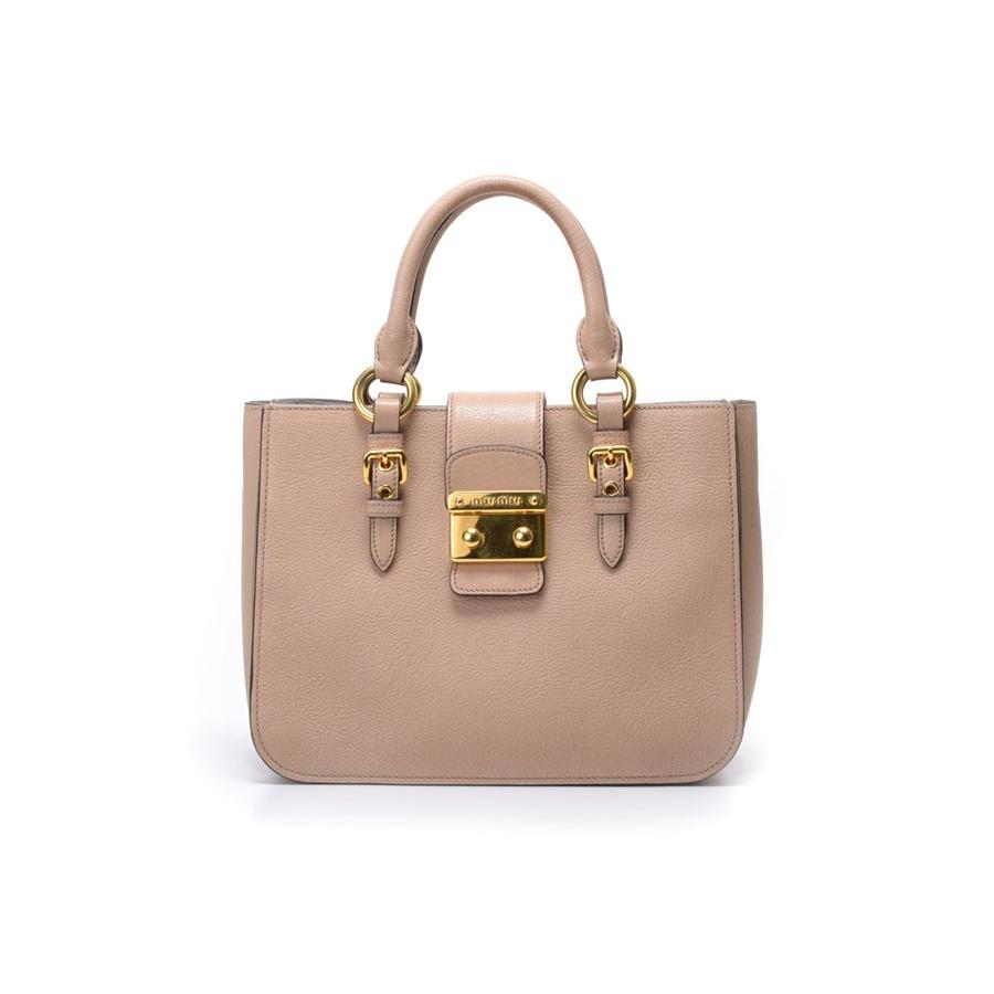 miumiu ピンクベージュ ハンドバッグ miu ミュウミュウ MIUMIU バッグ レディース ブランド