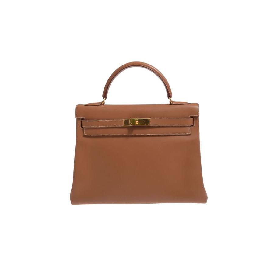 エルメス Hermes ケリー32 ヴォー シャモニー ナチュラル G金具 B刻印 内縫い Halo Co Id