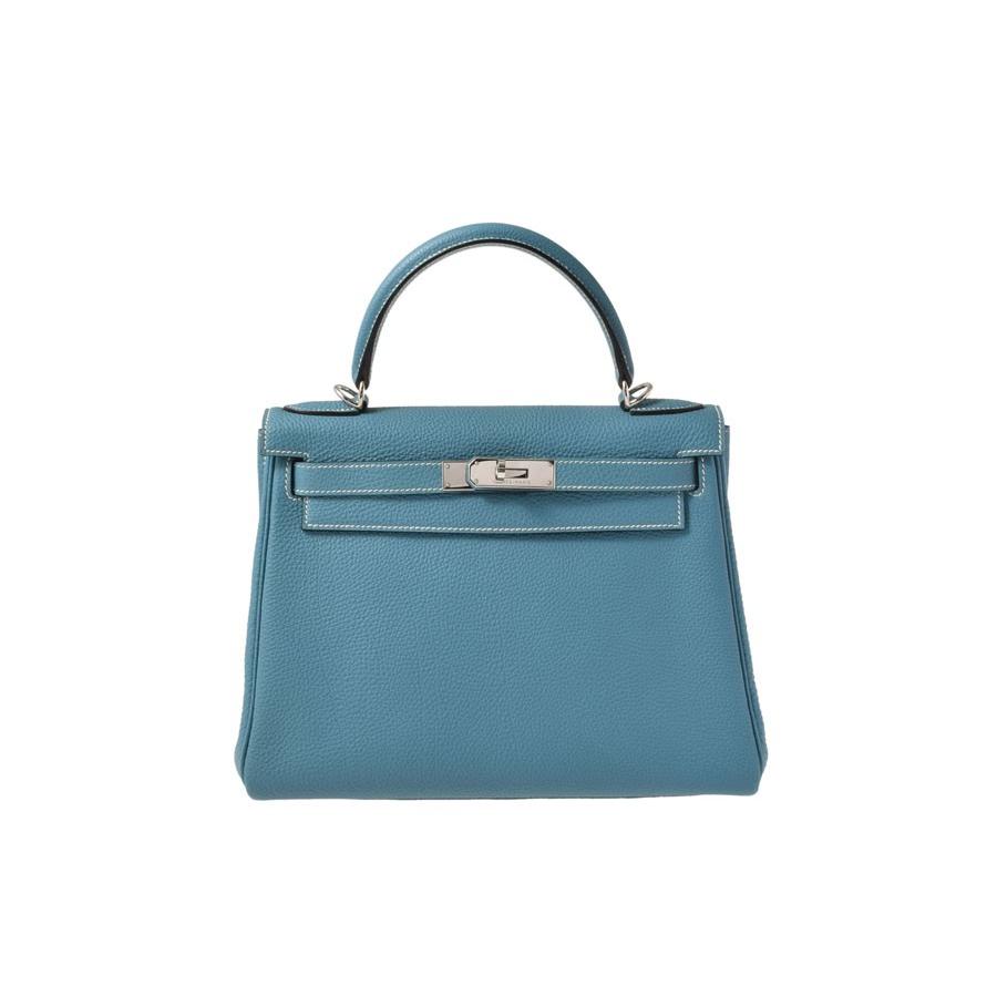 エルメス Hermes ケリー28 ブルージーン トゴ I刻印 パラジウム金具 内縫い Cookies Opa Md