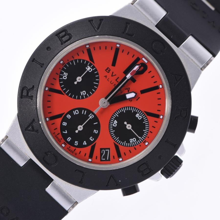 Bvlgari ブルガリ アルミニウム 38 クロノグラフ Ac38ta メンズ アルミ ラバー 腕時計 自動巻き 赤文字盤 Abランク 中古 銀蔵 銀蔵 ヤフー店 通販 Yahoo ショッピング