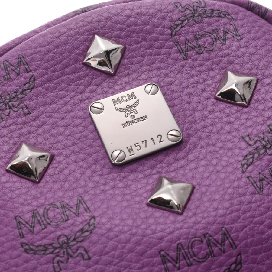MCM エムシーエム バックパック スタッズ パープル ユニセックス  